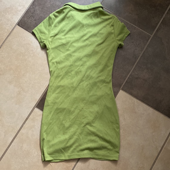 Green ruched PETITE dress - Picture 3 of 6